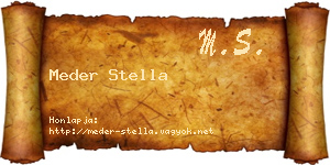 Meder Stella névjegykártya